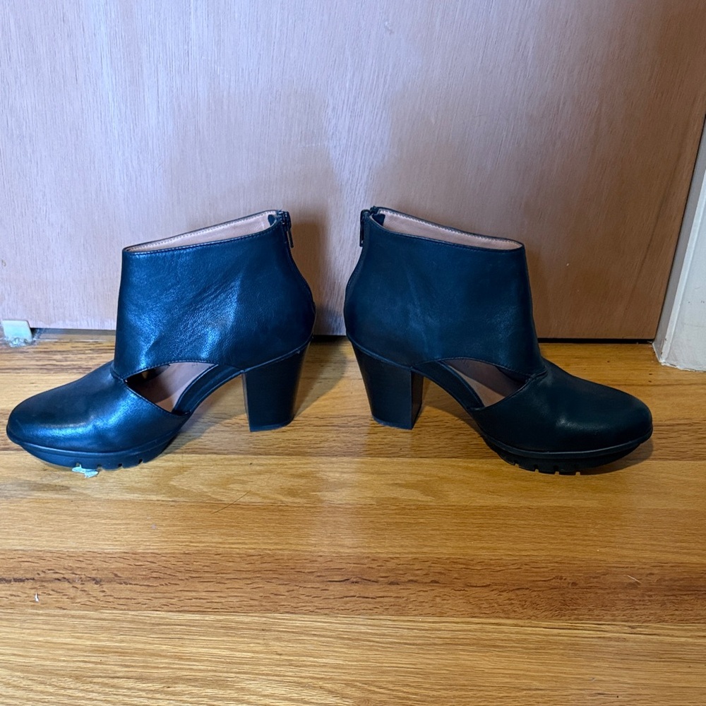 Elegant Black Heeled Ankle Boots